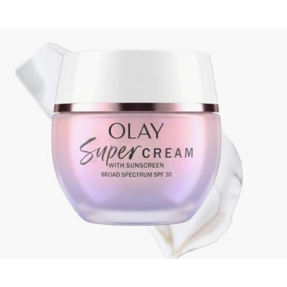 Olay Super Cream Moisturizer Unisex 1.7oz Pink New SPF 30 Anti-Aging Sunscreen